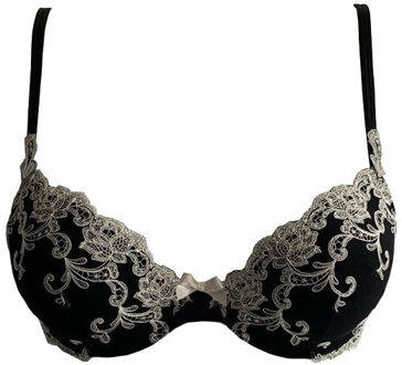 Platinum Fashion BH 0339F - Diepe Cup & Maximale Steun Zwart - 70E