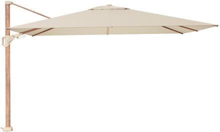 Platinum Zweefparasol Challenger T2 premium 260x350cm teak (Champagne) Dieptevariant