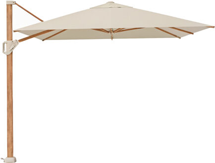 Platinum Zweefparasol Voyager T1 250x250cm teak spuncrylic (champagne)
