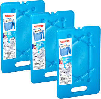 Platte dunne Koelelementen 800 gram - 3x - 30 x 20 x 1.5 cm - blauw - Voor koelbox en koeltas