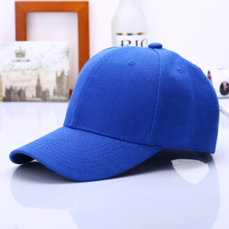 Platte Hoed Effen Kleur Baseball Hoed Outdoor reclame cap cap Reizen Hoed Blauw