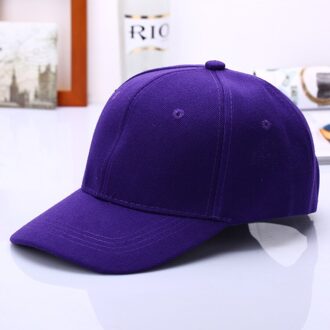 Platte Hoed Effen Kleur Baseball Hoed Outdoor reclame cap cap Reizen Hoed Paars