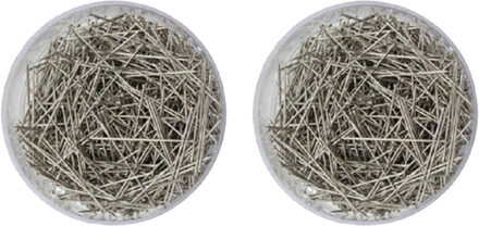 Platte kopspelden/naaispelden - 3 cm - zilver - 1000x stuks - hobby spelden