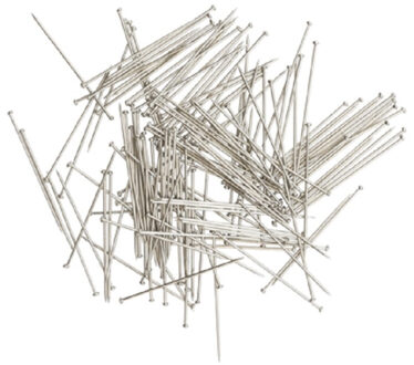 Platte kopspelden/naaispelden - 3 cm - zilver - 340x stuks - hobby spelden