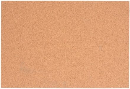 Platte Kurkplaat/kurkbord - 20 x 30 cm - Memobord - Hobby/knutsel materialen Bruin