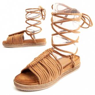 Platte Sandalen Strips2 In Bruin - EU 39
