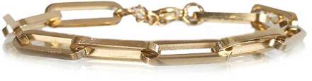 Platte schakelarmband Maud  goud - One Size,