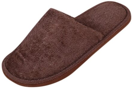 Platte Schoenen Flop Slip-On Mannen Thuis Pluche Zachte Slippers Binnenshuis Anti-Slip Winter Floor Slaapkamer Schoenen Winter warm Katoen Slippers 2 / 44