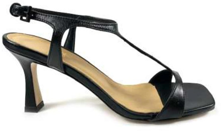 Platte zwarte leren sandalen - Verhoog je zomerse stijl Roberto Festa , Black , Dames - 37 Eu,40 Eu,36 Eu,38 Eu,39 Eu,41 EU