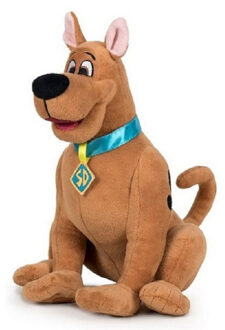 Play by Play Pluche knuffel hond - Scooby Doo - stof - 28 cm - Bekende figuren - Knuffeldier Bruin