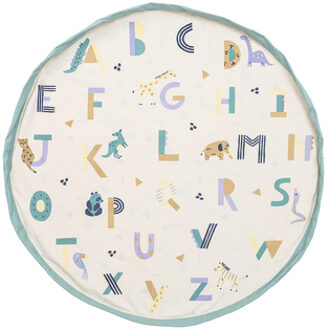 PLAY & GO ® Speelmat 2-in-1 Dieren alpha weddenschap ⌀ 140 cm Kleurrijk - 140x140 cm