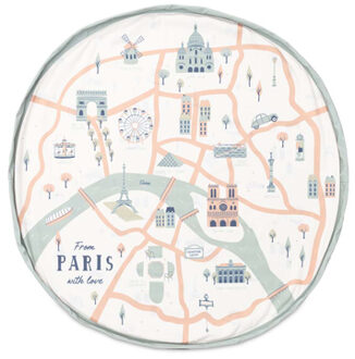 PLAY & GO ® Speelmat 2-in-1 Parijs kaart ⌀ 140 cm Kleurrijk - 140x140 cm