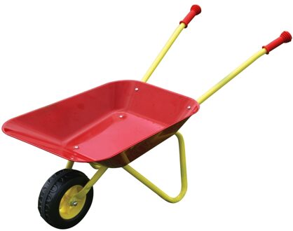 Playfun Kinderkruiwagen - Rood/Geel van metaal