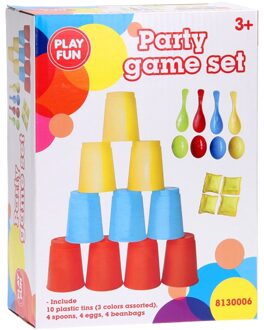 Playfun Party Game Set Stapelbekers-22dlg Geel