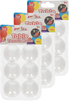Playfun Tafeltennisballetjes - 40 mm/4 cm - 18x balletjes - tafeltennissen - pingpong balletjes