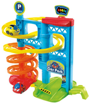 Playgo Parkeergarage met Meerdere Verdiepingen - met 2 Autootjes