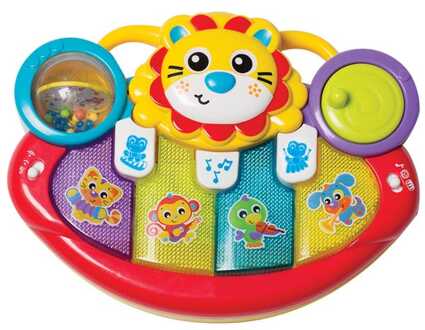 Playgro Jerry's Class - Lion Activity Kick Toy Piano (1-6385508) Rood