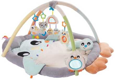 Playgro Snuggle Me Penguin Tummy Time Gym - Babygym Met Buikligkussen - Speelkleed - Speeltapijt