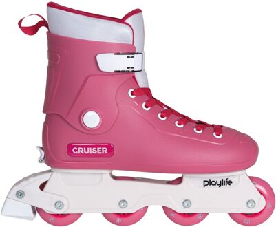 Playlife Cruiser Skates Junior (verstelbaar) roze - wit - 35-38