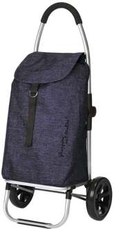 Playmarket Boodschappentrolley Go Two Jeans 2 wielen - 37 L Inhoud - inklapbaar