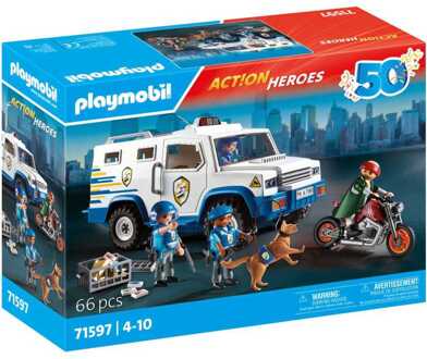 PLAYMOBIL Action Heroes - Geldtransporteur Constructiespeelgoed