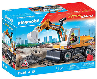 PLAYMOBIL Action Heroes - Grote graafmachine Constructiespeelgoed