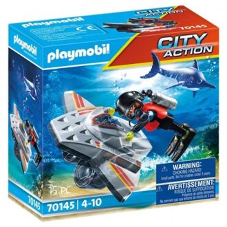 PLAYMOBIL City Action - Redding op zee: Duikscooter (70145)
