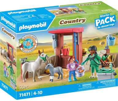 PLAYMOBIL Country - Boerderij dierenarts met de ezels Constructiespeelgoed