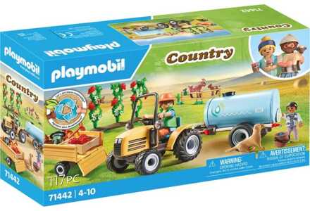 PLAYMOBIL Country - Tractor met aanhanger en watertank Constructiespeelgoed