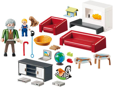 PLAYMOBIL Dollhouse huiskamer met open haard 70207