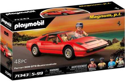 PLAYMOBIL Famouse cars - Magnum, p.i. Ferrari 308 GTS Quattrovalvole Constructiespeelgoed