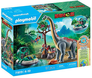 PLAYMOBIL Playm. Brachiosaurus-Begegnung mit Luftk Constructiespeelgoed