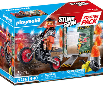 PLAYMOBIL Starter Packs - Starterpack Stuntshow motor met vuurmuur 71256