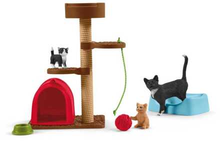 Playset Schleich Playtime for cute cats Katten Plastic Multikleur