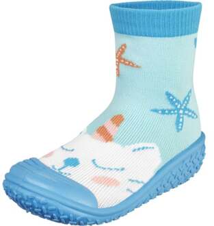 Playshoes Aqua sok eenhoorn stokstaartje mint Turquoise - 28/29