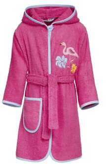 Playshoes Badjas voor meisjes - Flamingo - Roze - maat 122-128cm