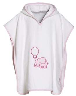 Playshoes Badponcho Olifant Roze Meisjes Maat S