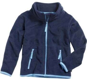 Playshoes Fleecejas Junior Navy/lichtblauw Maat 74