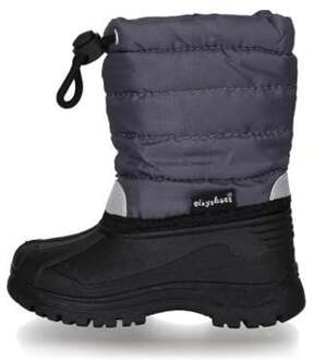 Playshoes snowboots koord uni grijs