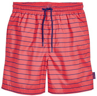 Playshoes Strand shorts gestreept koraal Rood - 146/152