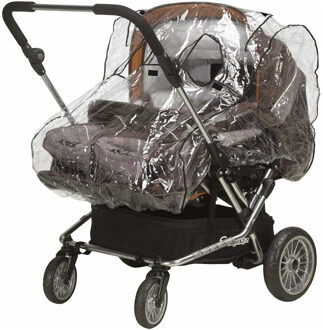 Playshoes Universele regenhoes voor dubbele kinderwagen - Duowagen - Duo Buggy - Tweelingwagen