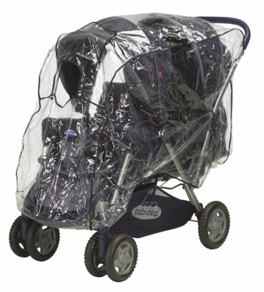 Playshoes Universele regenhoes voor dubbele kinderwagen - Duowagen - Duo Buggy