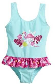 Playshoes UV badpak Kinderen Flamingo - Aquablauw/Roze - Maat 86/92