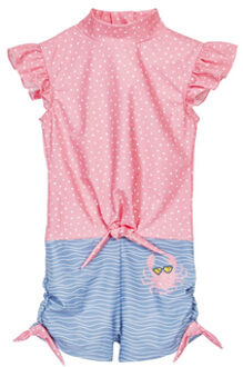Playshoes UV-badpak voor meisjes - Krab - Roze/Lichtblauw - maat 74-80cm