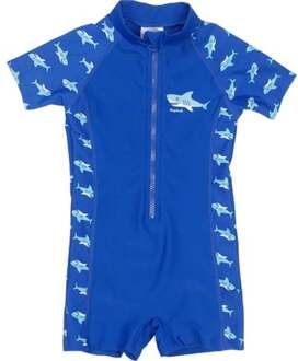 Playshoes UV zwempak Kinderen korte mouwen Shark - Blauw - Maat 98/104
