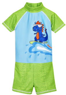 Playshoes UV-zwempak voor jongens - Dino - Lichtblauw/Groen - maat 74-80cm
