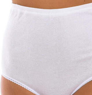 PLAYTEX Damen-Höschen aus Baumwolle mit klassischem, unsichtbarem Effekt und ultraflacher Taille P01BM Wit