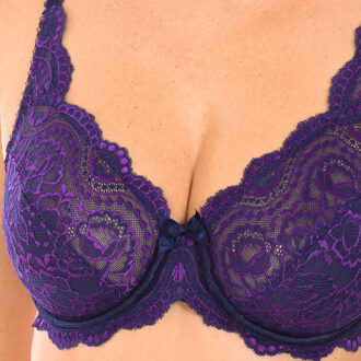 PLAYTEX Damesbeugelbeha 05832 zonder vulling van kant voor natuurlijke ondersteuning van de buste Blauw - EU 85B /UK 38B