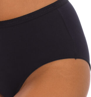 PLAYTEX Pack-2 Bio Midi slips P0AZK vrouwen Zwart - L