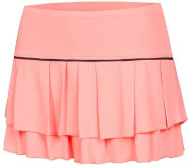 Pleat Tier With Piping Rok Dames-Abrikoos,Zwart - S,M,L